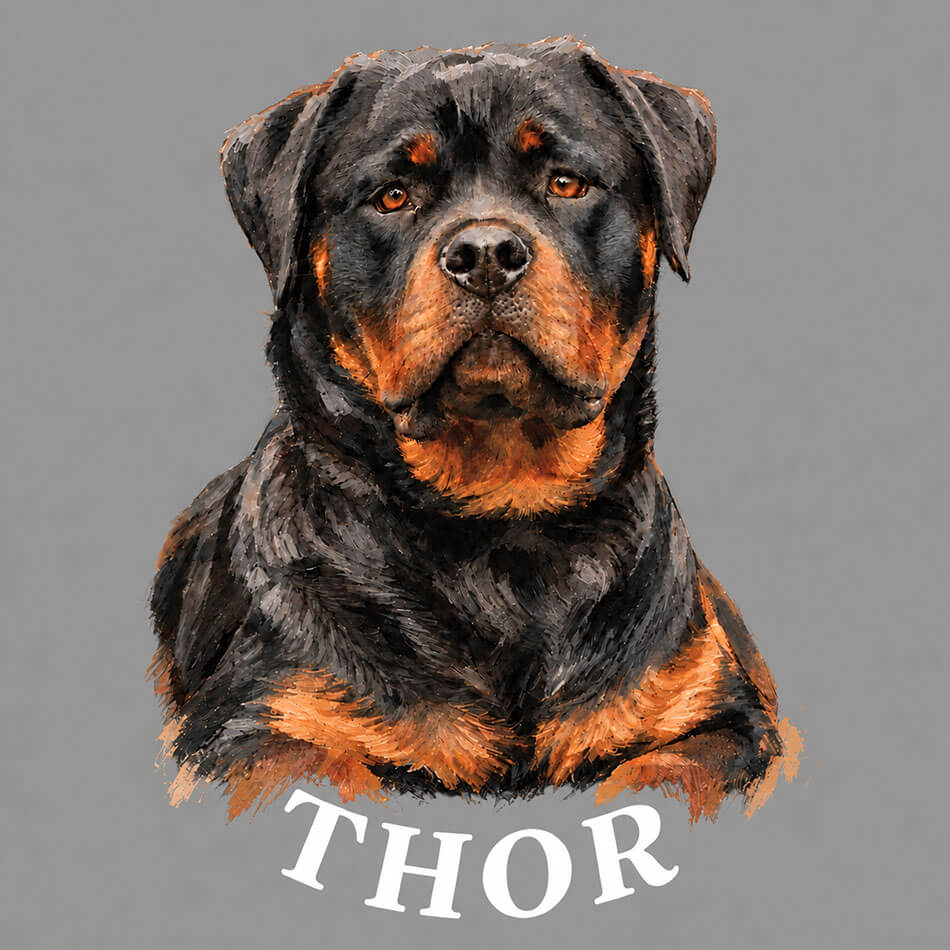 Retrato personalizado de pet no estilo Pintura